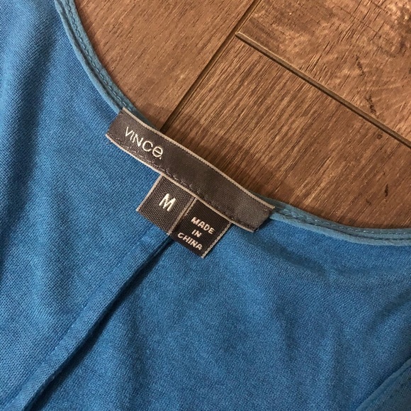 Vince seamed drape tank blue M - Picture 3 of 4